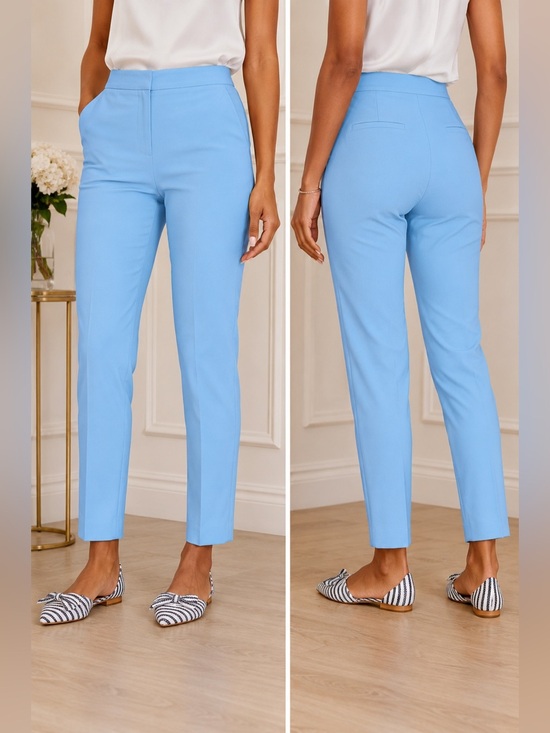 Talbots Pants - Talbots Chatham Ankle Pants 16P Sky Blue Petite Stretch Career Office NWOT